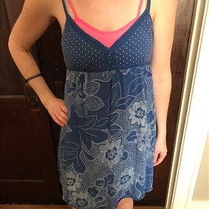 Blue mini dress